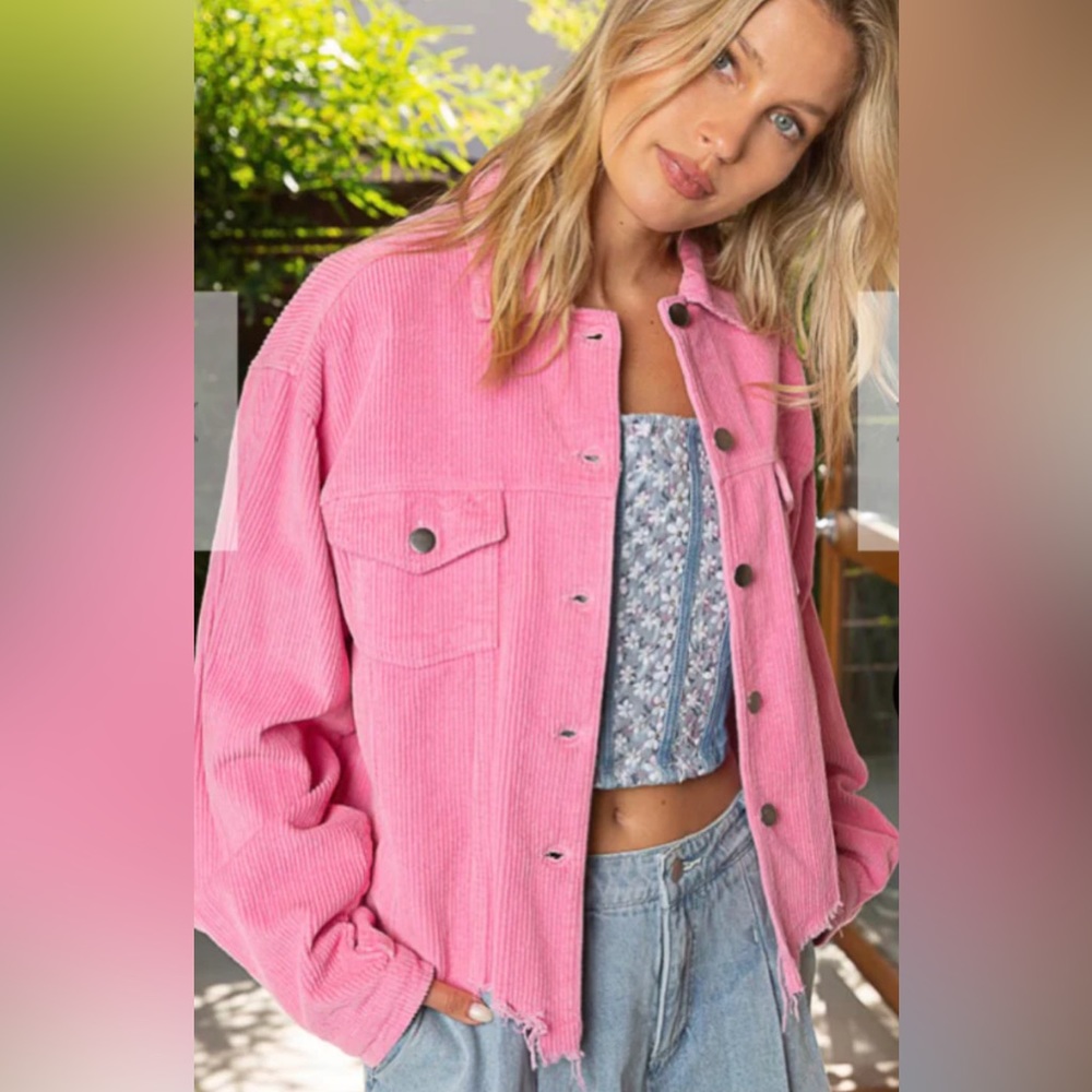 Vici Corduroy Distressed Jacket